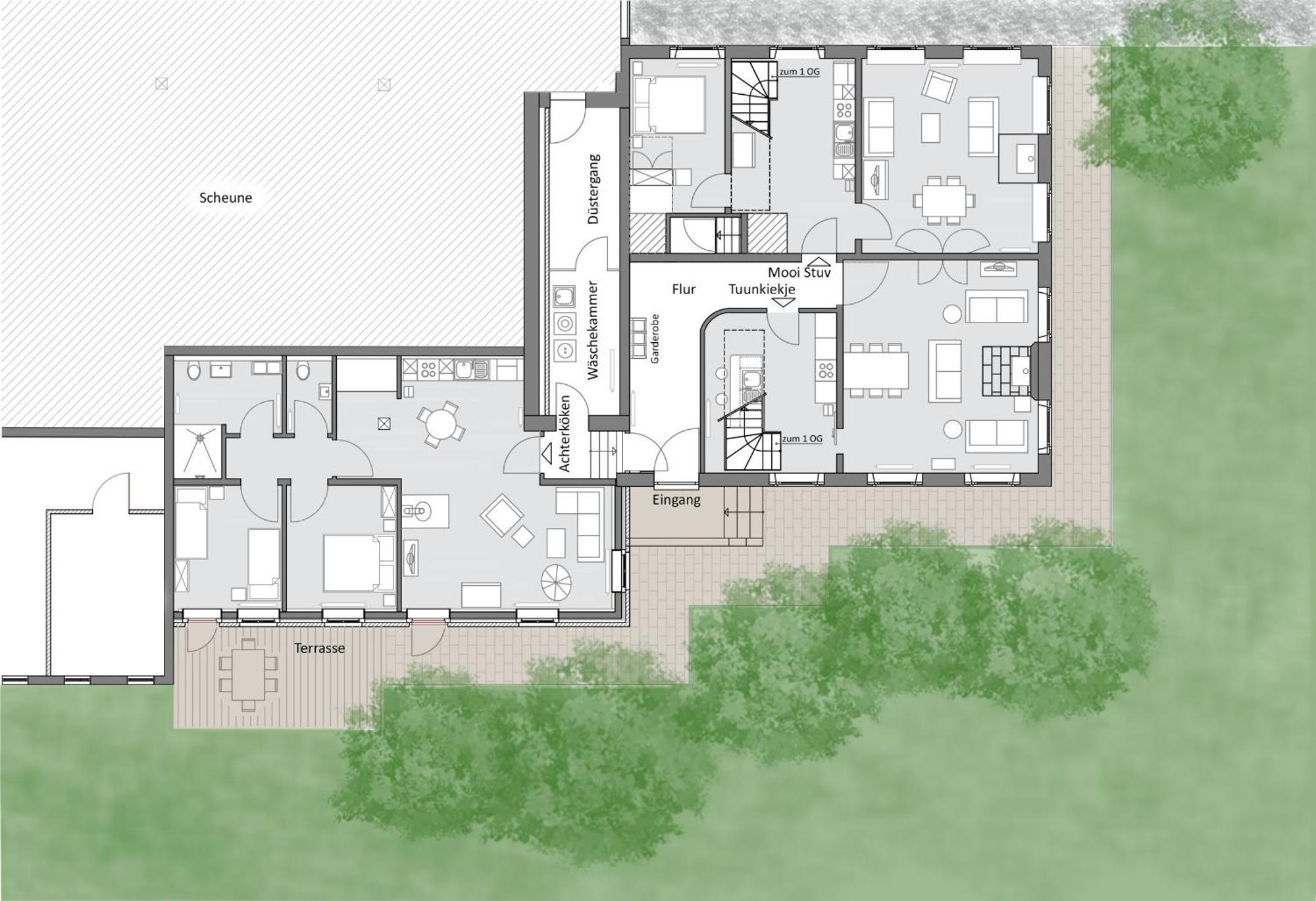 Mooi Stuv , Maisonettenwohnung , Gulfhof , Kachelofen Norden Exteriör bild